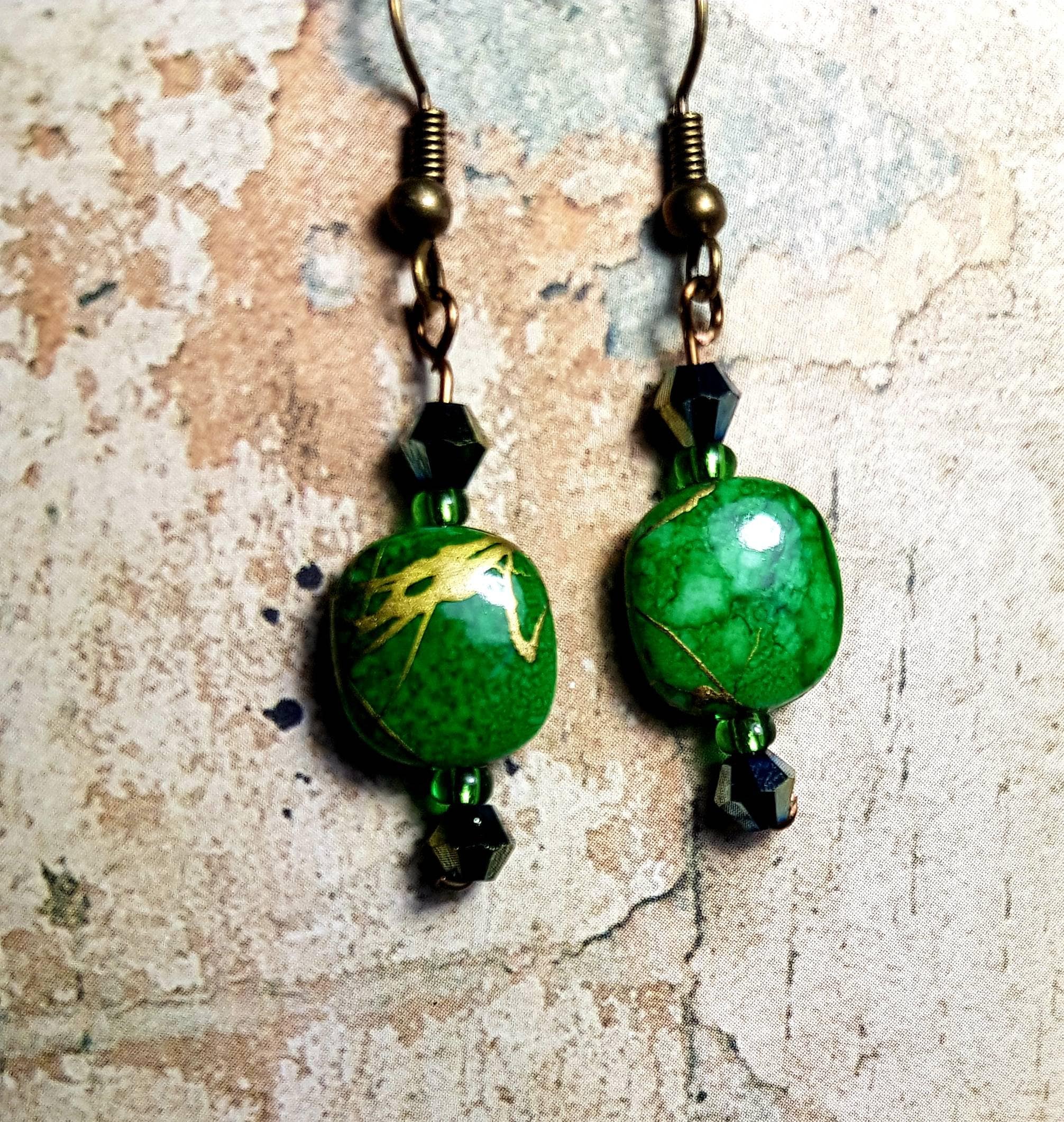 Beaded Drop Earrings 6 colours available Etsy
