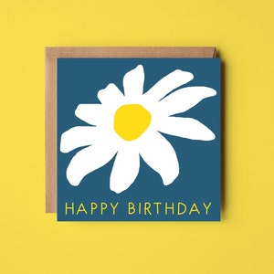 Carte d'anniversaire marguerite - carte lumineuse joyeux anniversaire-carte fleur