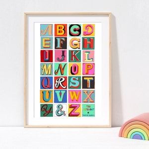 Alphabet poster ABC poster-Nursery decor Art for childs bedroom image 1