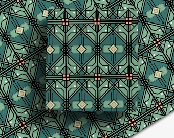 Art Deco Inpakpapier - Geometrisch patroon - Volwassen inpakpapier