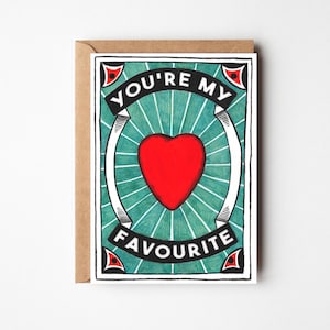 You're my favourite Anniversary card card for boyfriend/girlfriend image 1