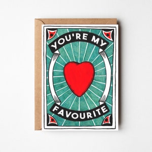 You're my favourite Anniversary card card for boyfriend/girlfriend image 1