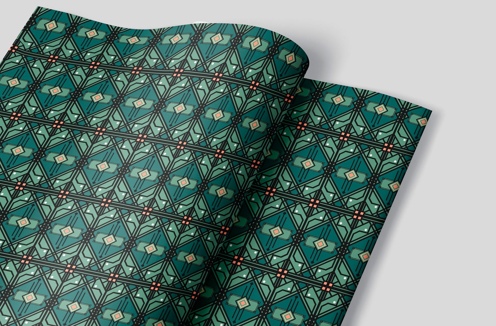 Art Deco Wrapping Paper Geometric Pattern Grown up | Etsy UK