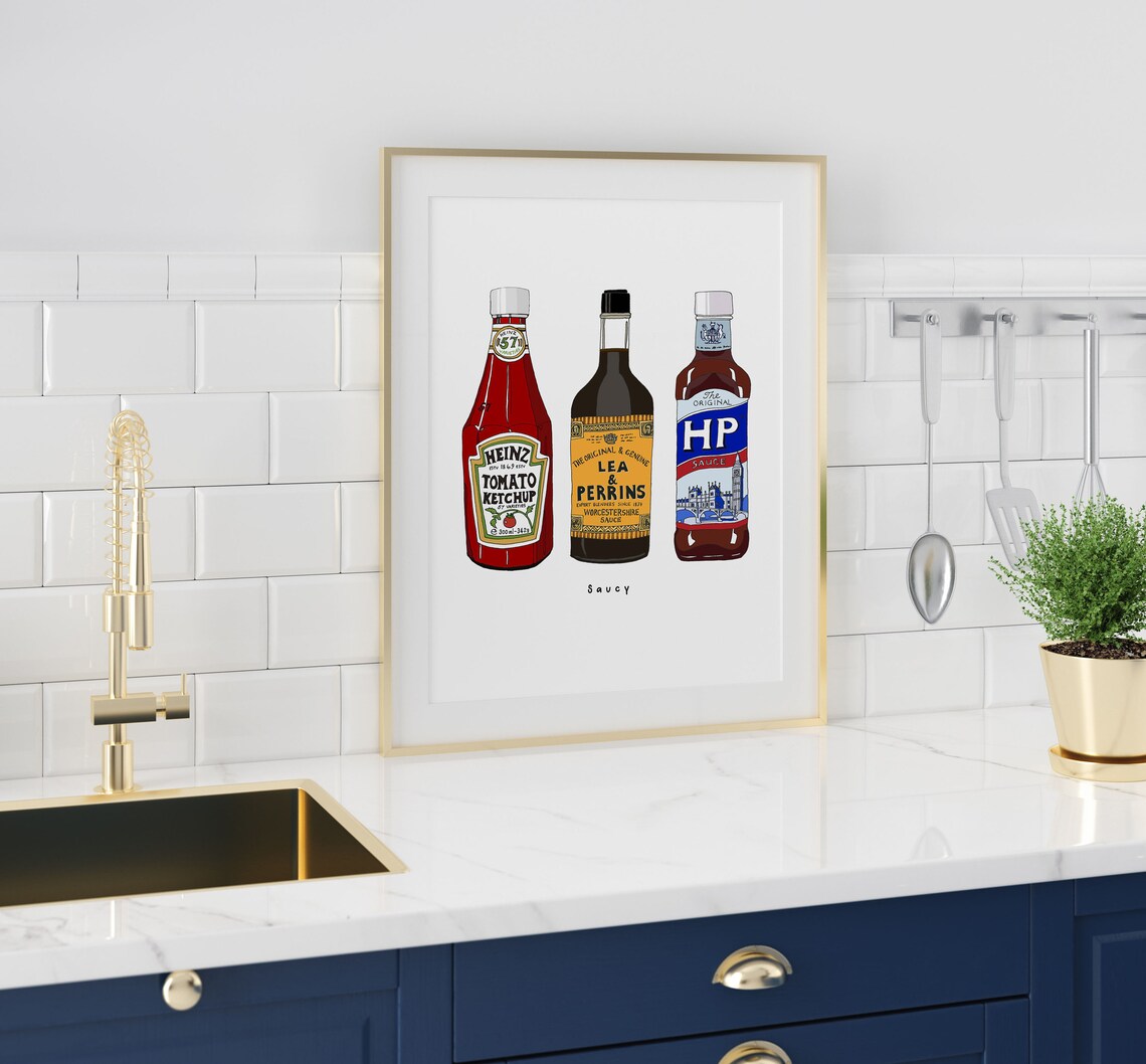 Kitchen Art Print Home Decor food illustration giclee Etsy