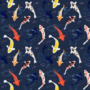 Koi Carp gift wrap - fish design- Luxury Wrapping paper - image 4