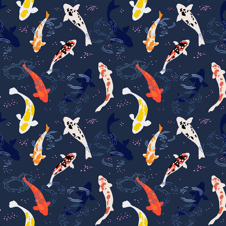 Koi Carp gift wrap - fish design- Luxury Wrapping paper - image 4