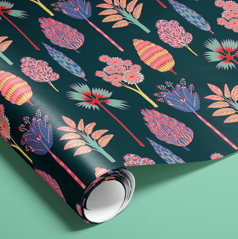 Tropical Wrapping paper Luxury Wrapping Paper Hot pink image 2