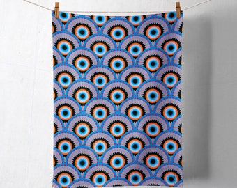 Pattern Tea Towel- Maximalist Pattern- kitchen textiles - beautiful tea towel