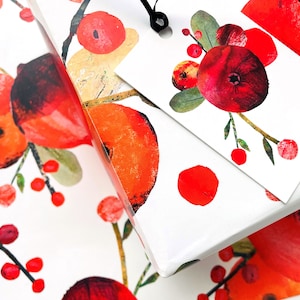 Luxury Wrapping paper - Pomegranates and Berries - Festive Gift Wrap