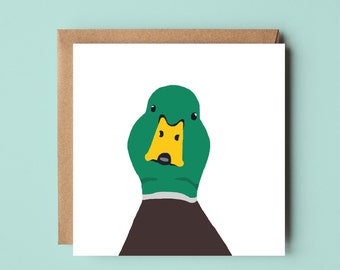 Ente Grußkarte - Lustige Enten Illustration