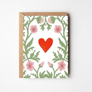 Vintage Herz Karte - Simple Love Card - einfache Valentinstagskarte
