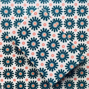 Patterned Wrapping Paper - Retro Gift wrap - Flower pattern Wrapping paper