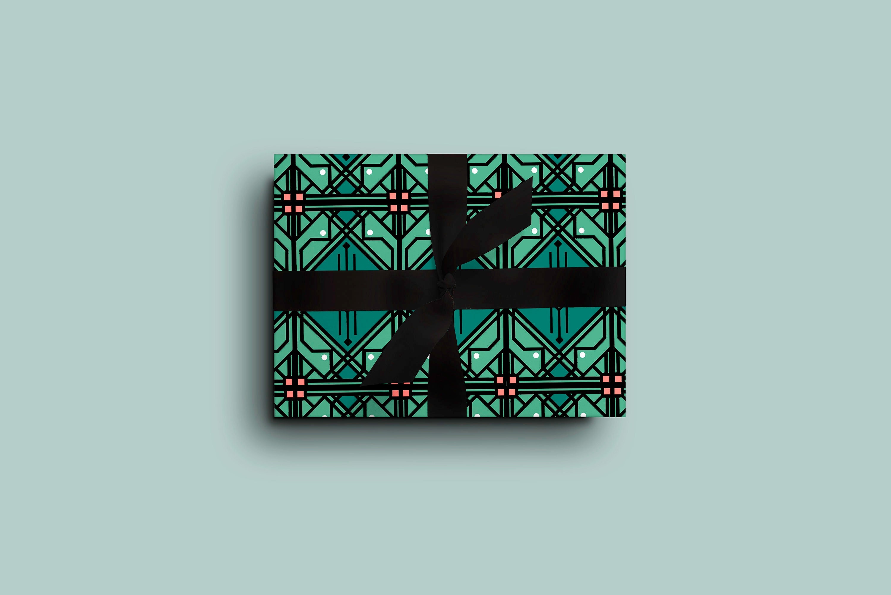 Art Deco Wrapping Paper Geometric Pattern Grown up Etsy