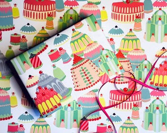 Cake Wrapping Paper: Vintage birthday Wrap