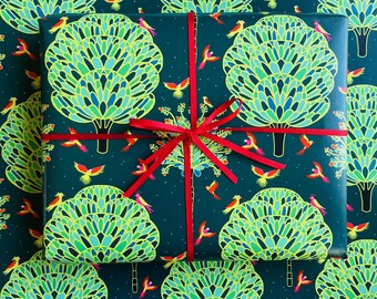 Tropical Wrapping Paper - Botanical Gift Wrap- Luxury Gift Wrap ...