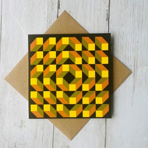 Carte géométrique-Illusion optique Card-Any Occasion card