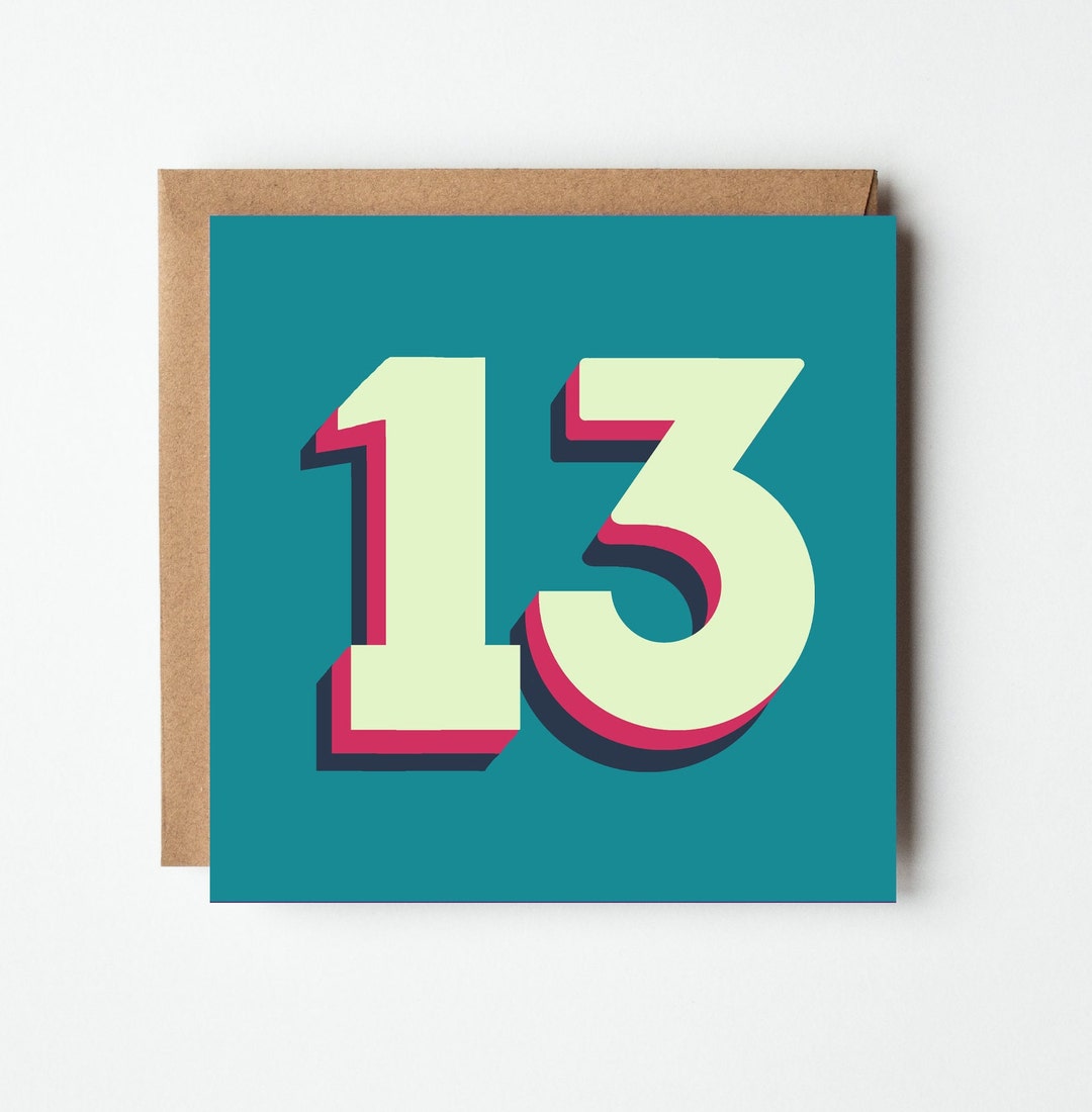 13th Birthday Card - Teenager Birthday Card - 13th Birthday for Boys ...