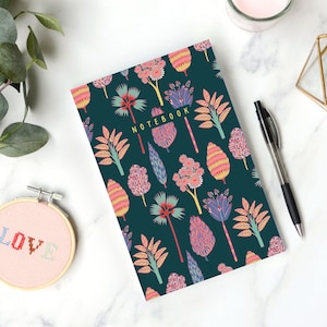 Tropical notebook Bullet Journal-A5 perfect bound notebook 60 pages. image 1