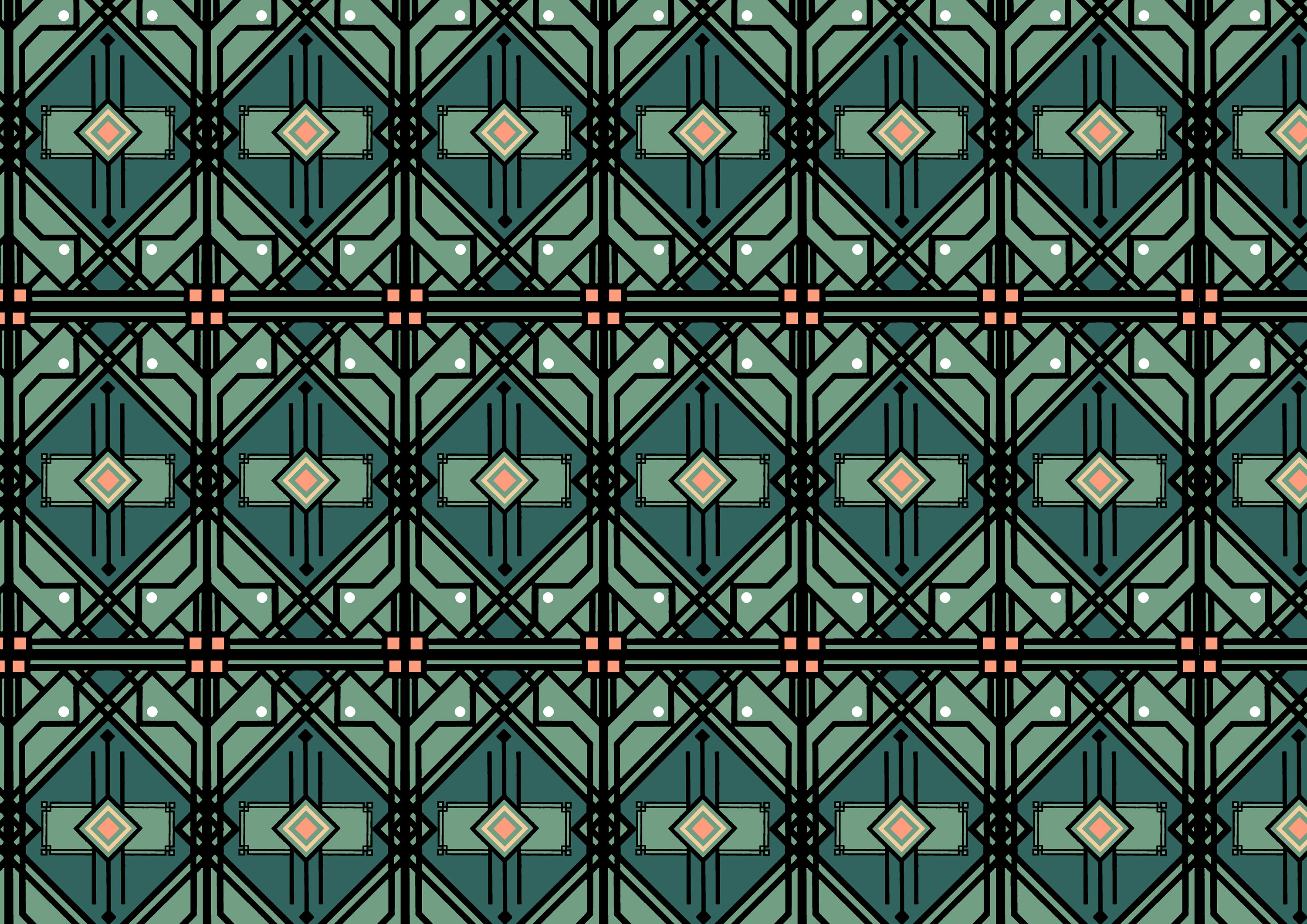 Art Deco Wrapping Paper Geometric Pattern Grown up Etsy
