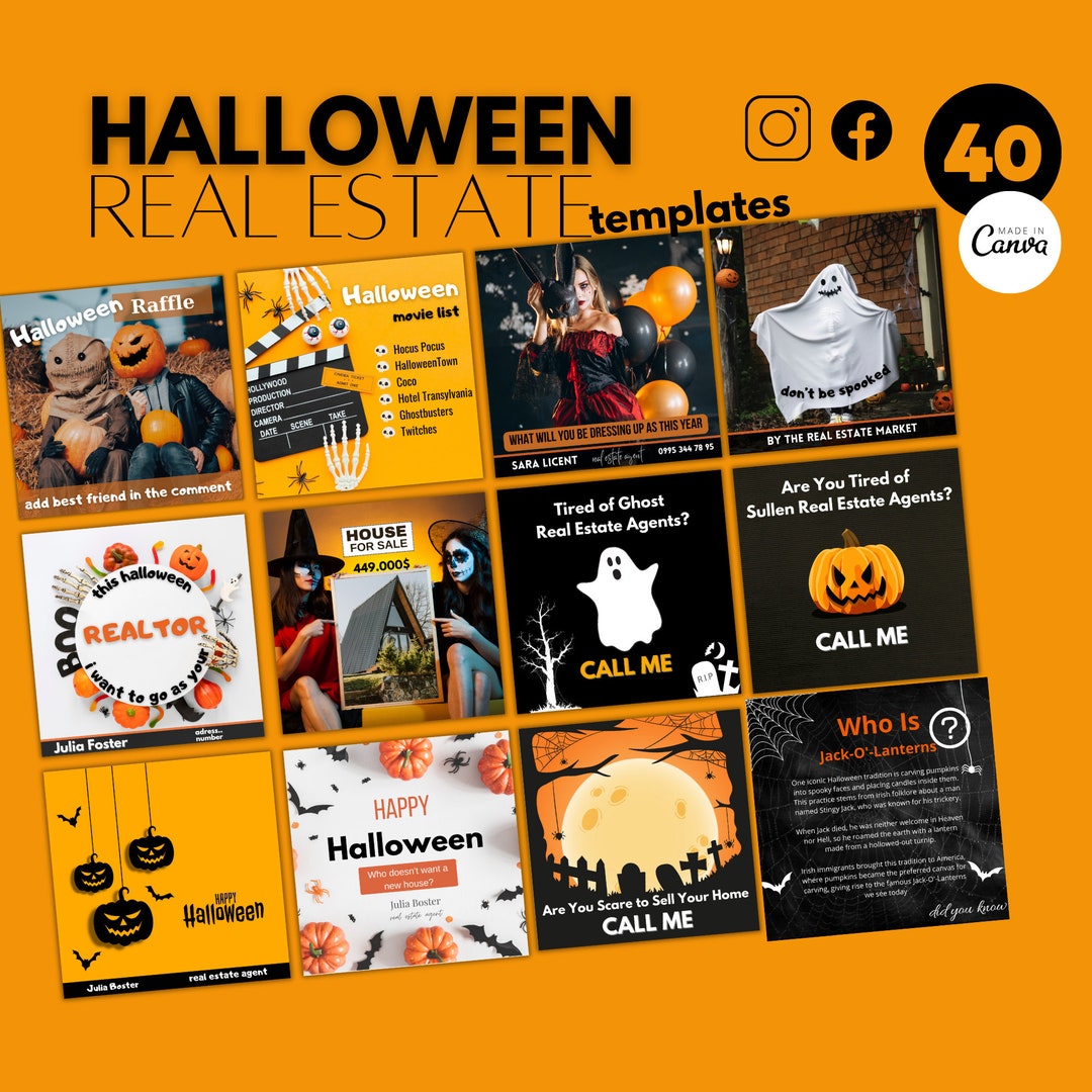 Halloween Real Estate Marketing Thanksgiving Day Real Estate Post Real