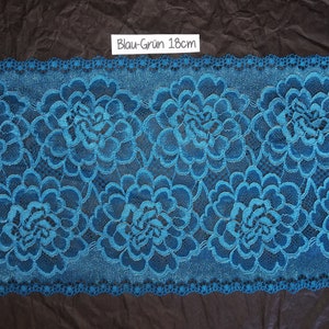 Thigh saver made of blue-green lace 18 cm wide made to measure image 3