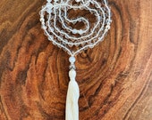 Clarity Mala - Clear Quartz Selenite