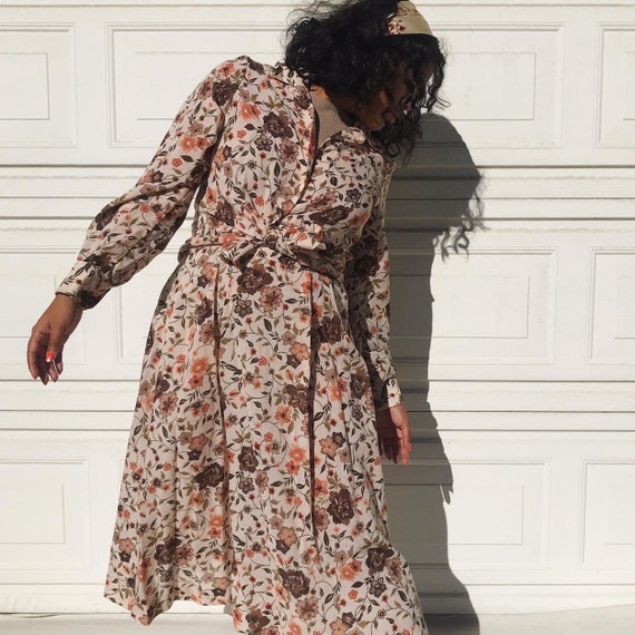 Vintage 1960s Sears Jr. Bazaar Floral Matching Ski