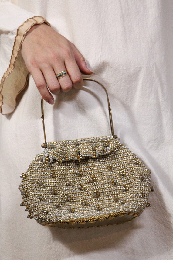 Beaded Crochet Handbag