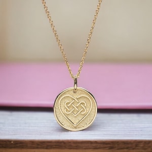 Love Knot Necklace, Celtic Knot Necklace, 14k Gold Necklace, Celtic Jewelry, Irish Necklace, Celtic Knot Pendant, Celtic Love Knot Necklace