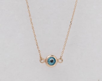 Evil Eye Necklace, Evil Eye Jewelry, Protection Necklace, Evil Eye Charm, Evil Eye Pendant, Gold Evil Eye, Dainty Necklace, Cross Necklace