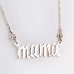 Mom Gift, Mama Necklace, Mother Necklace, Mother's Day Gifts, Mama Letter Necklace, Name Necklace, Nameplate Necklace, Dainty Necklace