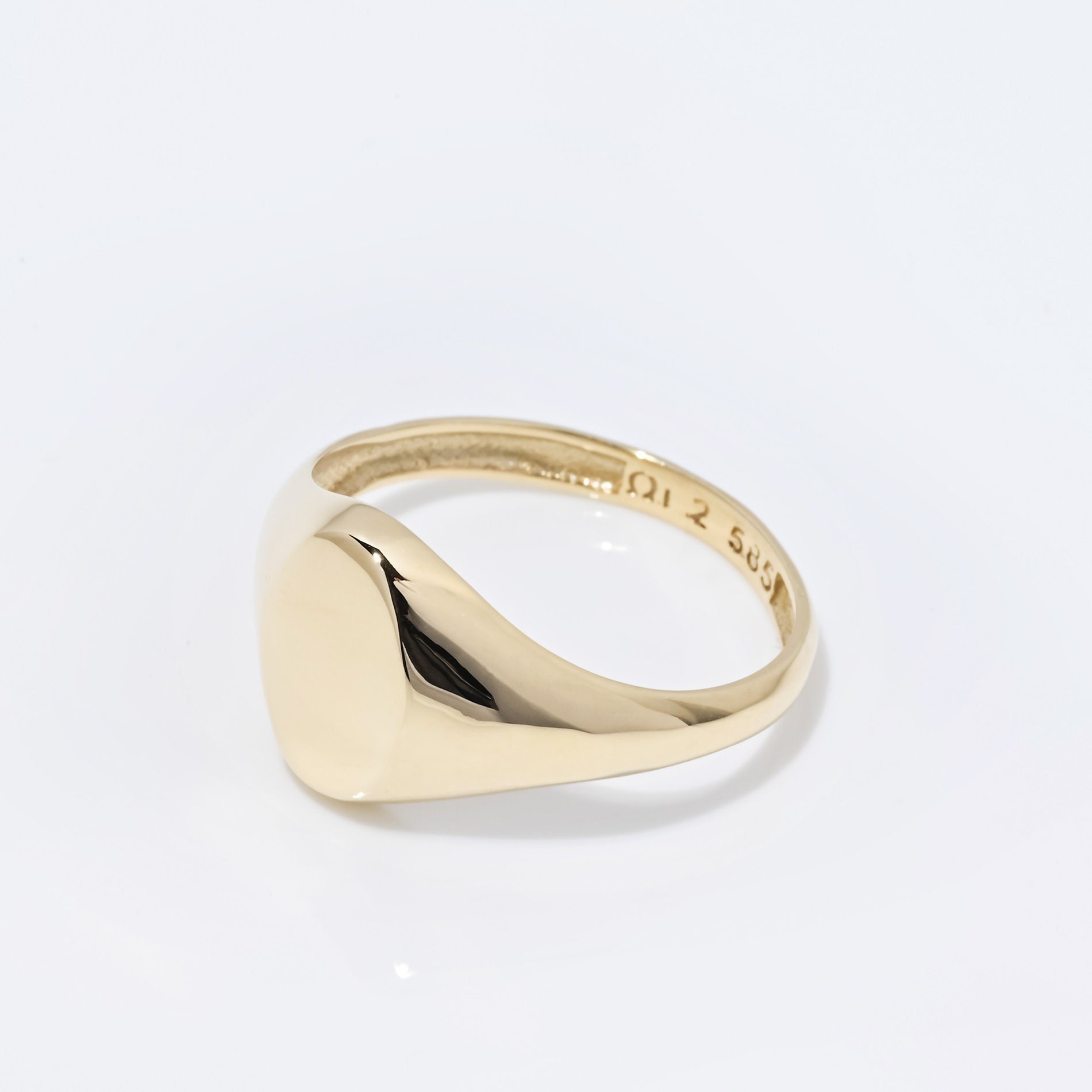 Custom Signet Ring in 14K Gold for 18th Birthday Gift | Etsy
