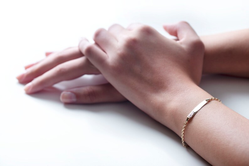 Baby Gold Bracelet Baby Bracelet Custom Bracelet Baby ID Etsy