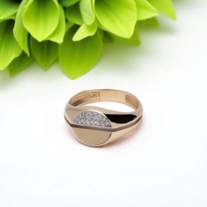 Signet Ring, Gold Signet Rings, 14K Gold Ring, Solid Gold Signet Ring, Pinky Ring, Women's Signet Ring, Luxury Gold Signet