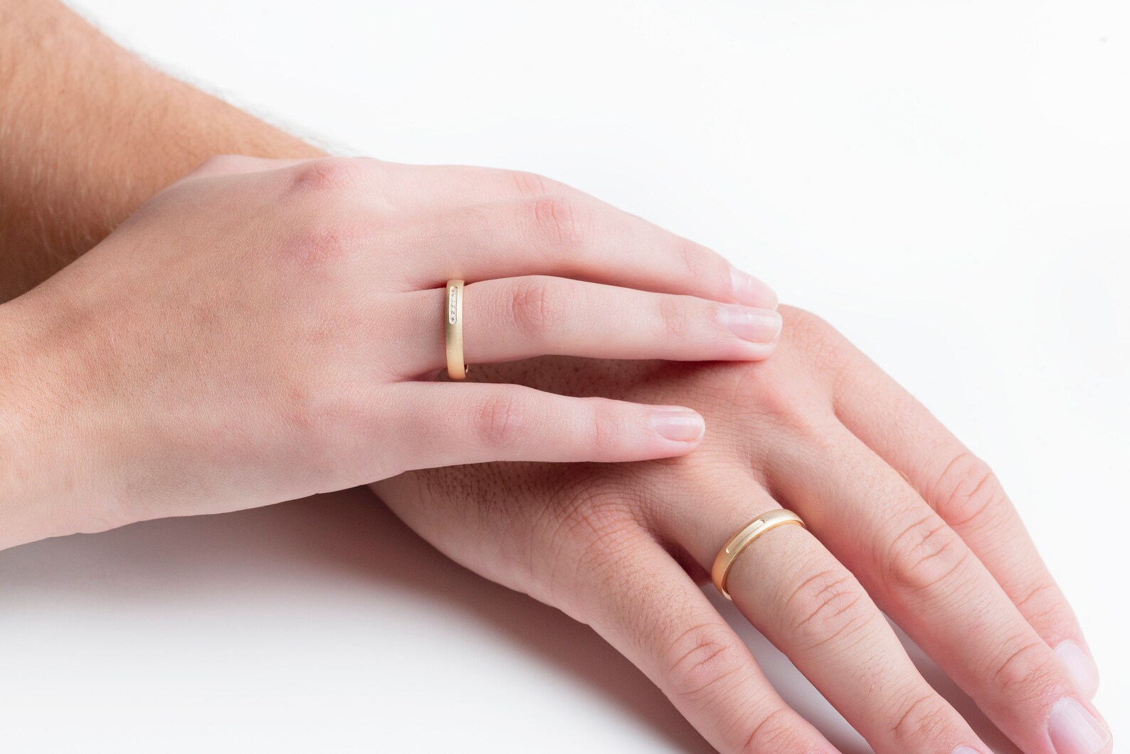 Couples Rings Wedding Bands Set Matching Rings Diamond - Etsy