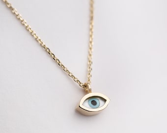 Evil Eye Necklace, Evil Eye Jewelry, Protection Necklace, Evil Eye Charm, Evil Eye Pendant, Gold Evil Eye, Dainty Necklace