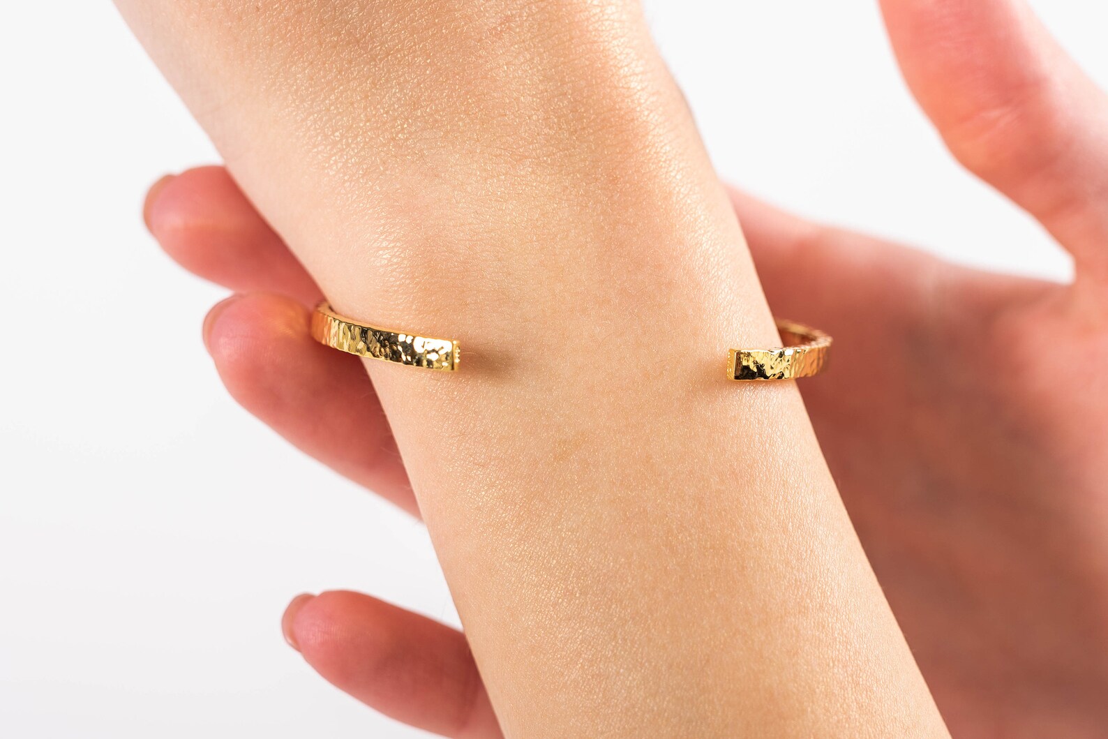 Hammered Bracelet Open Cuff Bangle 14K Gold Bangle Bracelet Etsy