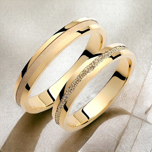Wedding Bands Set Etsy