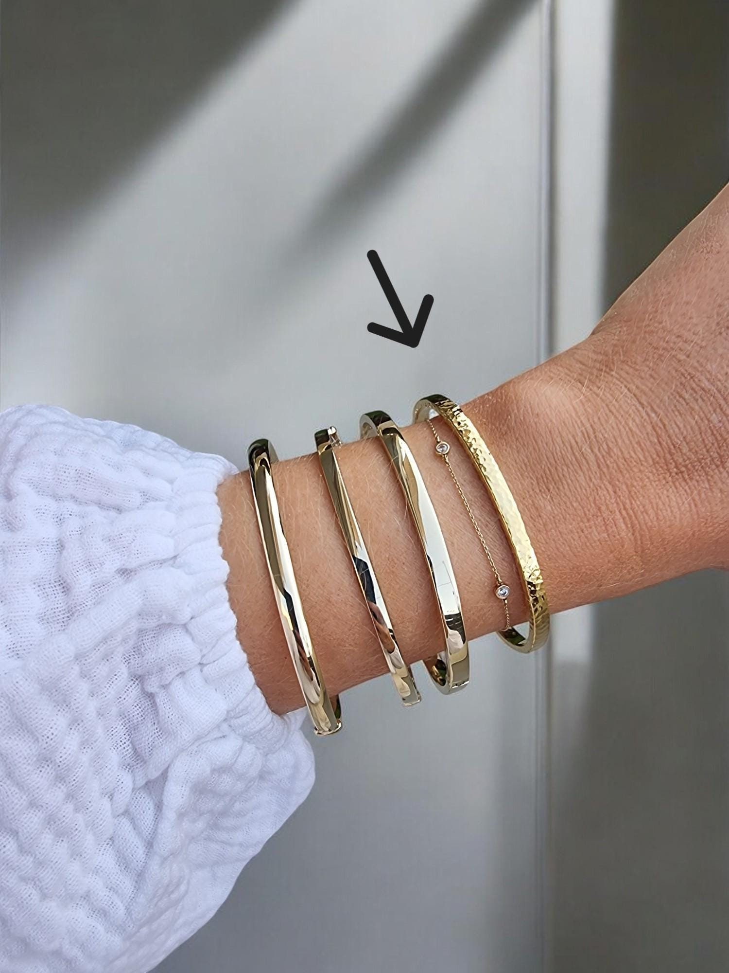 Gold cuff bracelet Etsy France