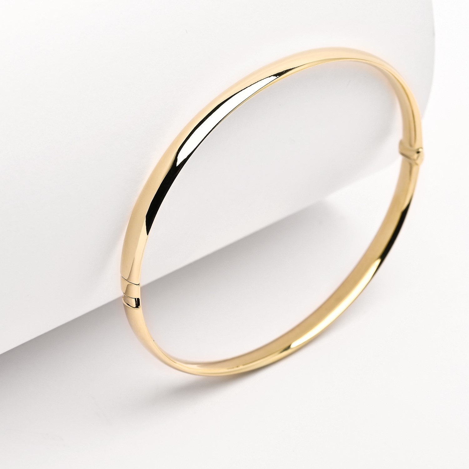 Classic Gold Bracelet, Custom Gold Bangle, Gold Oval Bracelet, Personalized Bangle, 14K Gold Bangle, Gift for Her, Summer Jewelry