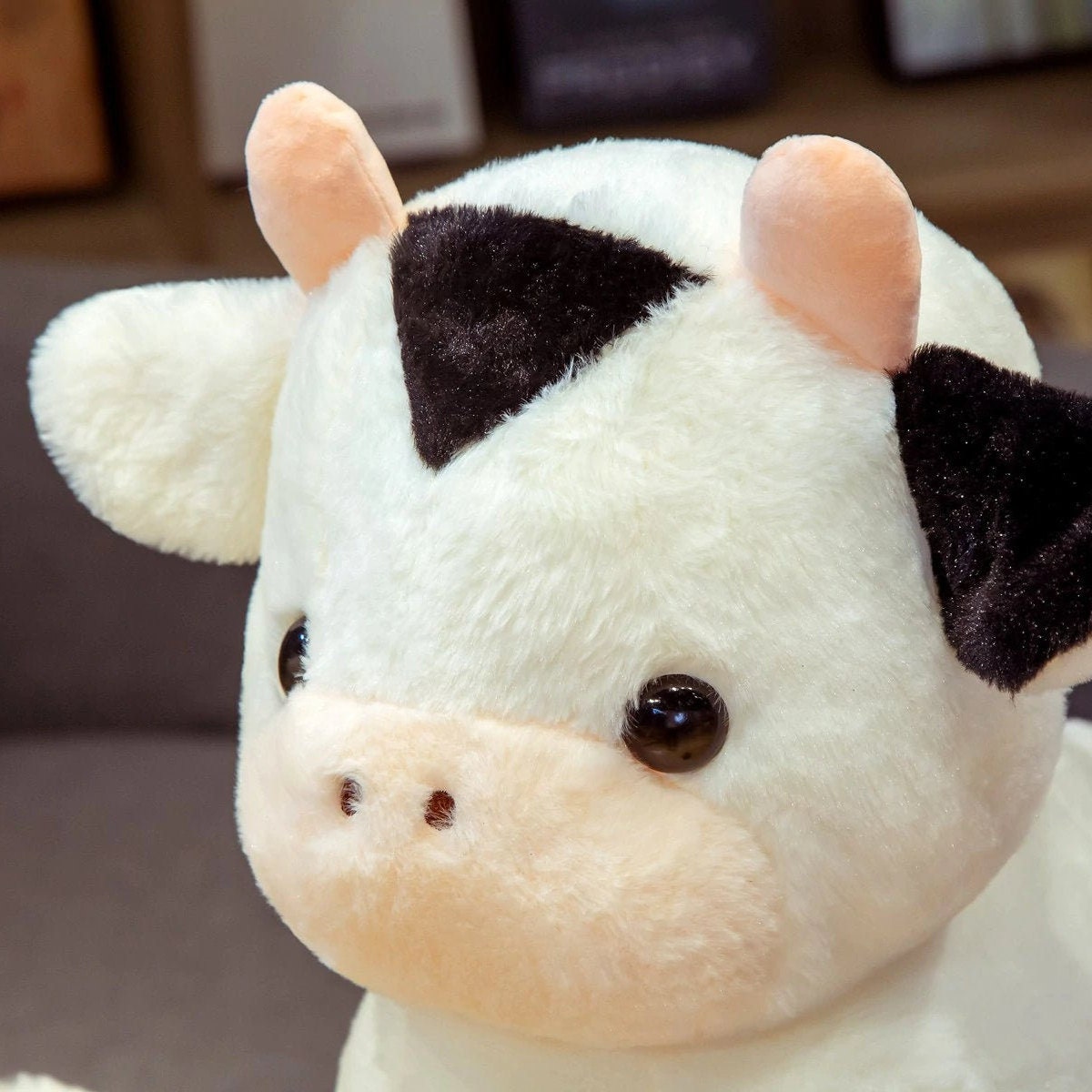 Fluffy Cow Stuffed Animal Cow Plush Kawaii Plushies Cute | Etsy