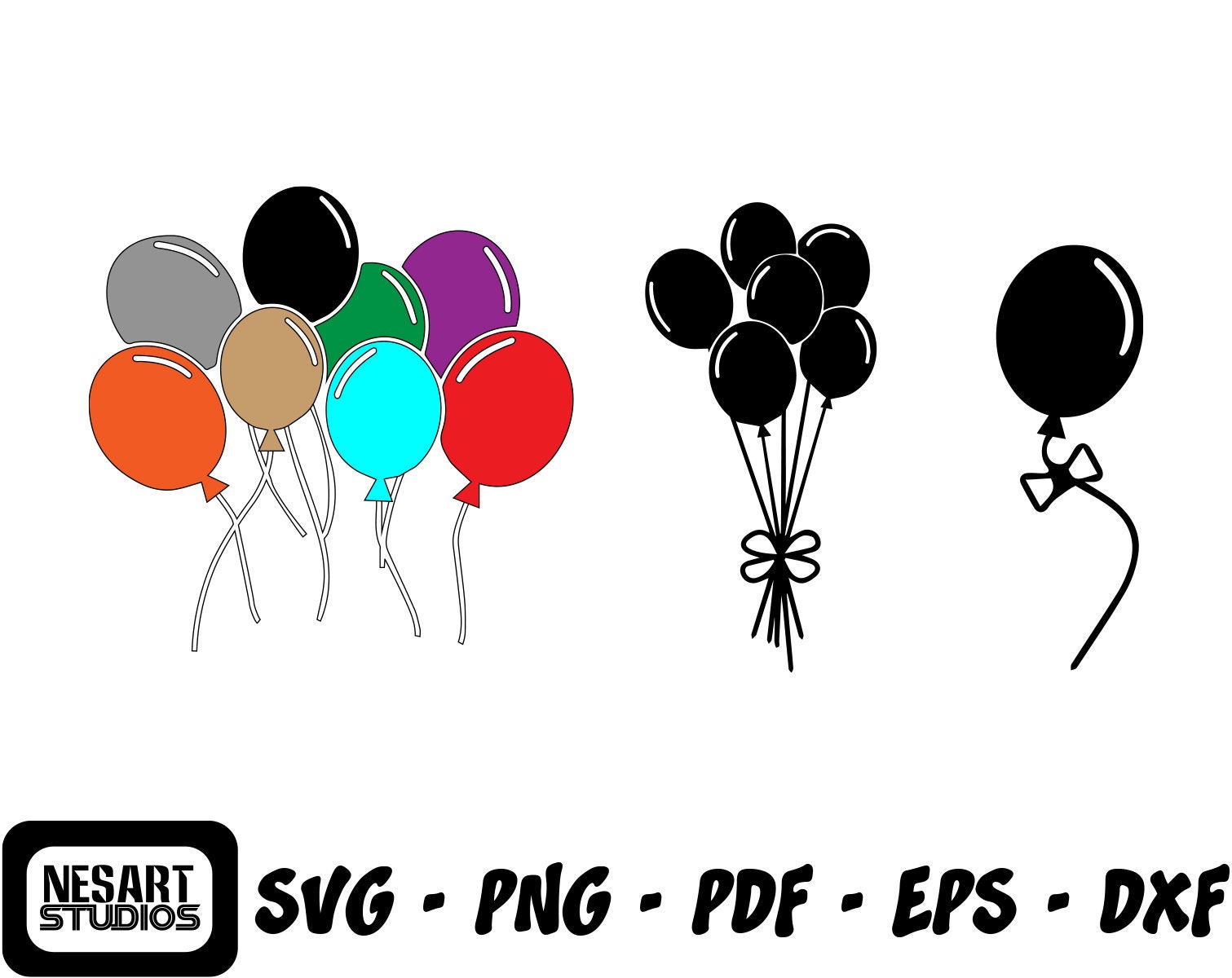 Svg de faisceau de ballon clipart de ballon cricut de Etsy France