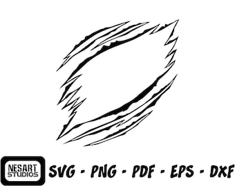 Ripped Shirt SVG, Scratches Clipart (Digital Download)