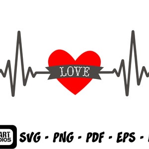 Hartslag svg, ECG-svg, hartslag svg, hartslag clipart, hartslag lijn svg, gezondheidszorg svg, verpleegkundige leven svg, hartslag hartslag svg