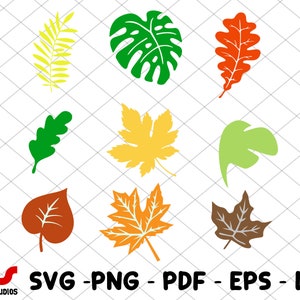 Fall Leaves Svg, Fall svg, Fall leaf svg bundle, Fall png, dxf, clipart, Cut files for Cricut, Glowforge files, Silhouette, Halloween svg