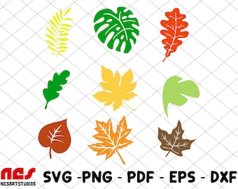 Fall Leaves Svg, Fall svg, Fall leaf svg bundle, Fall png, dxf, clipart, Cut files for Cricut, Glowforge files, Silhouette, Halloween svg