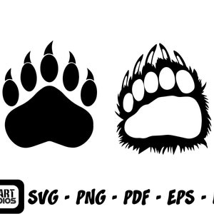 Berenpootafdruk SVG, pootafdruk grunge SVG, school SVG, digitale download Cricut, silhouet