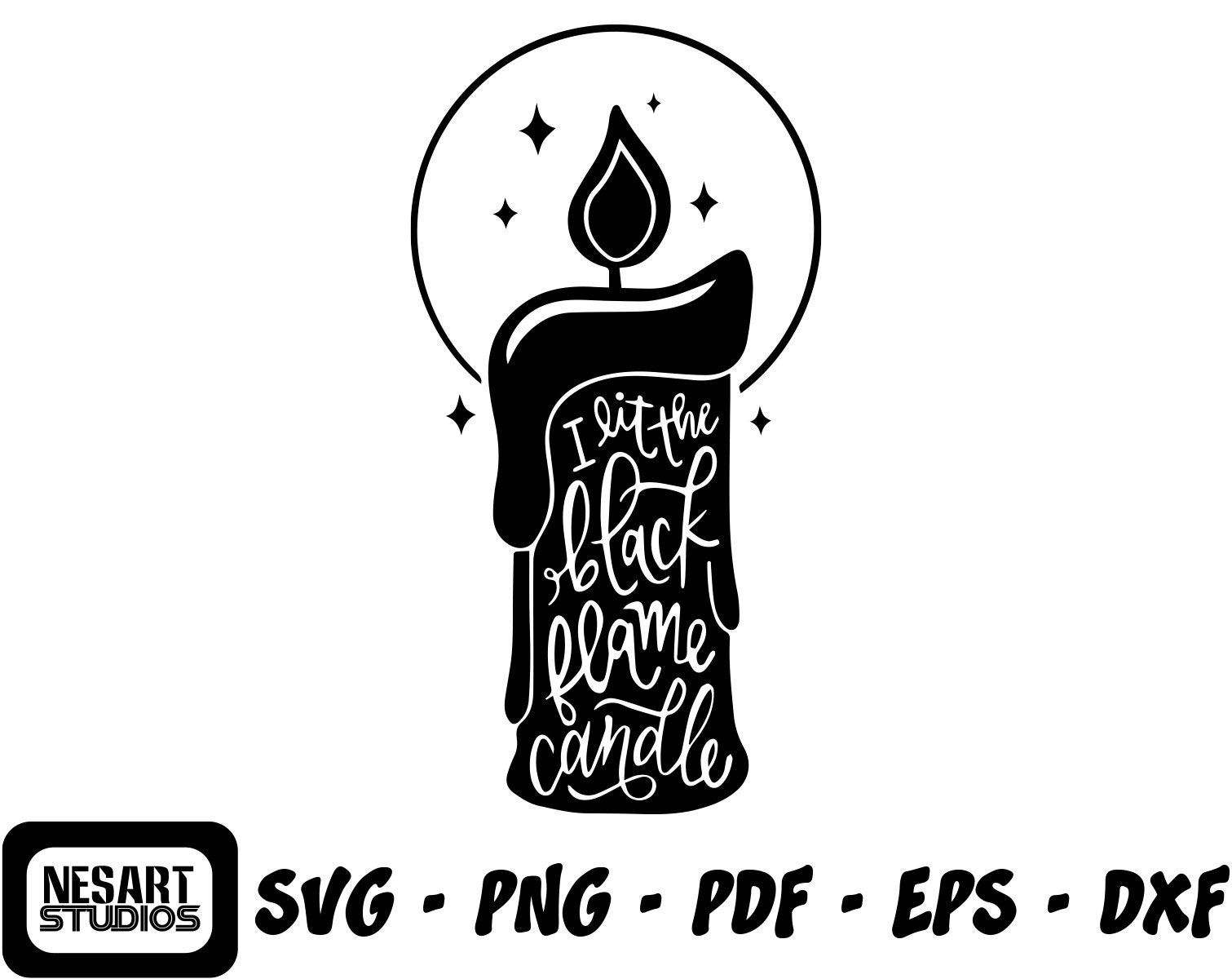 Black Flame Candle Svg Balck Flame Svg Black Flame Candle | Etsy