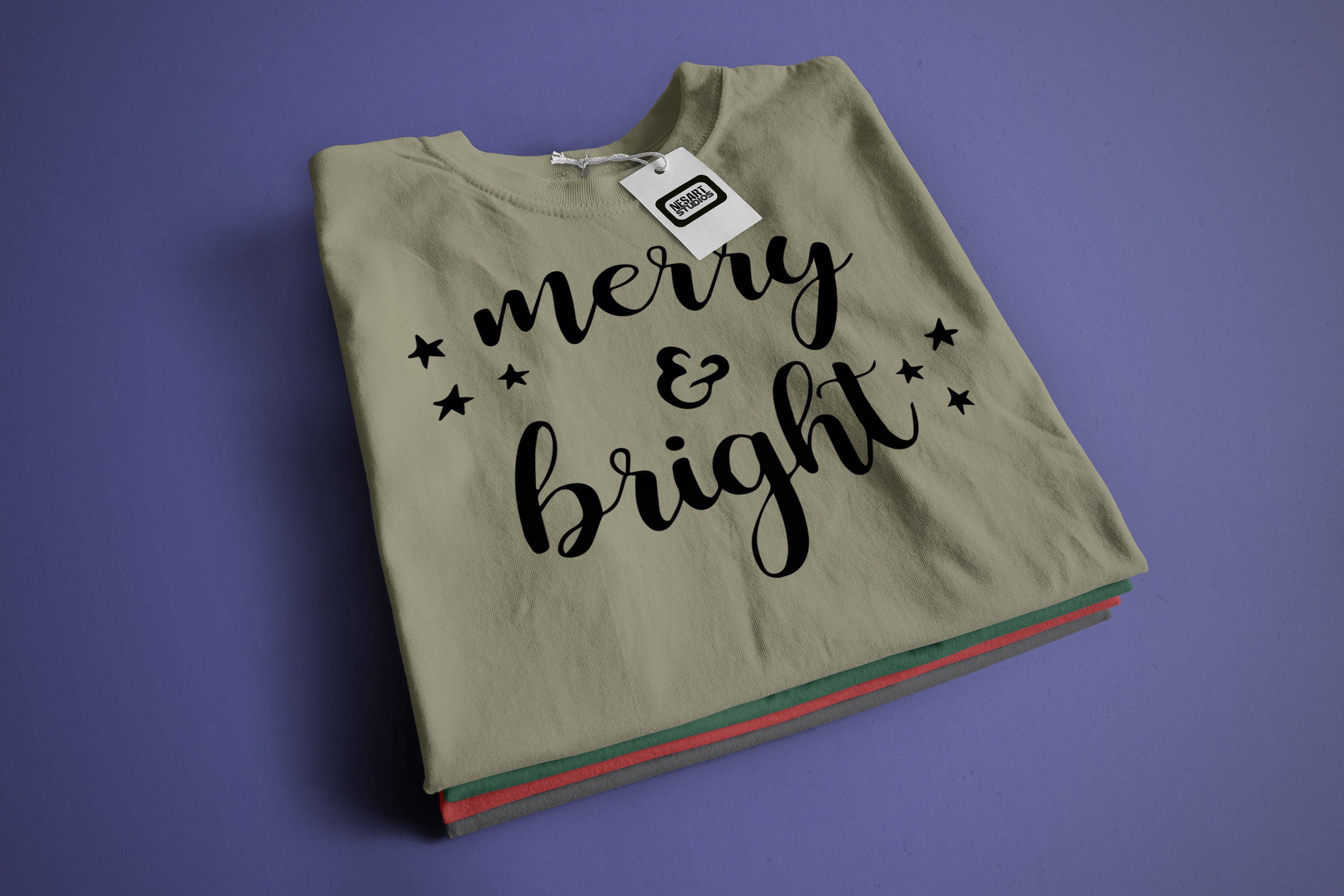 Merry and Bright SVG Cut File Digital File Svg | Etsy