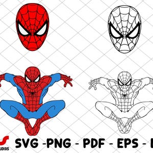 Spiderman Svg Bundle, Spiderman Svg, Spiderman Clipart, Spiderman Silhouette, Superhero Svg, Spiderman Cut Files For Circut For Silhouette